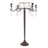 30" Iron Candelabra Brown