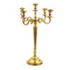 Gold Matte Aluminum 5 Lights Candle Holder Candelabra, 33″