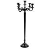 Black Aluminum 5 Lights Candle Holder Candelabra, 60″