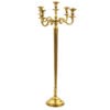 Gold Matte Aluminum 5 Lights Candle Holder Candelabra, 60″