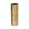 gold ceramic etch cylinder vase for florals 4x12