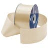 beige waterproof poly-satin ribbon 2.75in