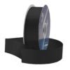 black waterproof poly-satin ribbon 1.375in