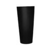 ceramic black beaker flower vase