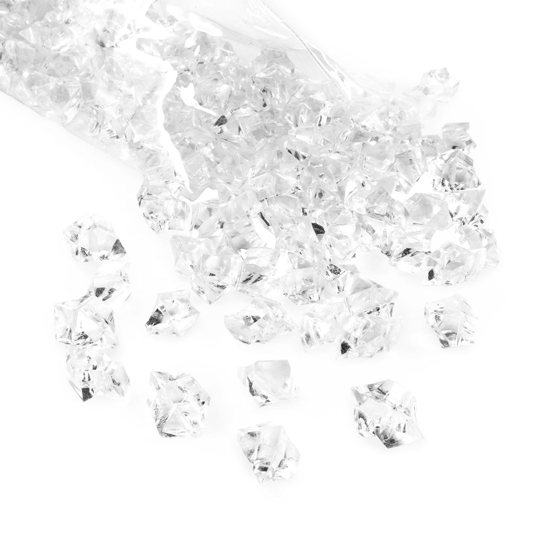 Clear Acrylic Rocks, 3lb Bag, Packed 4 Bags Per Case