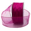 fuchsia wired sheer ribbon 2.4in