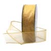 gold wired sheer ribbon 1.5in