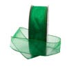 green wired sheer ribbon 1.5in