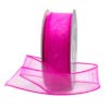 hot pink wired sheer ribbon 1.5in