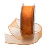 orange wired sheer ribbon 1.5in