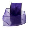 purple wired sheer ribbon 2.4in