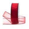 red wired sheer ribbon 1.5in