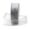 silver wired sheer ribbon 1.5in