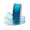 turquoise wired sheer ribbon 1.5in