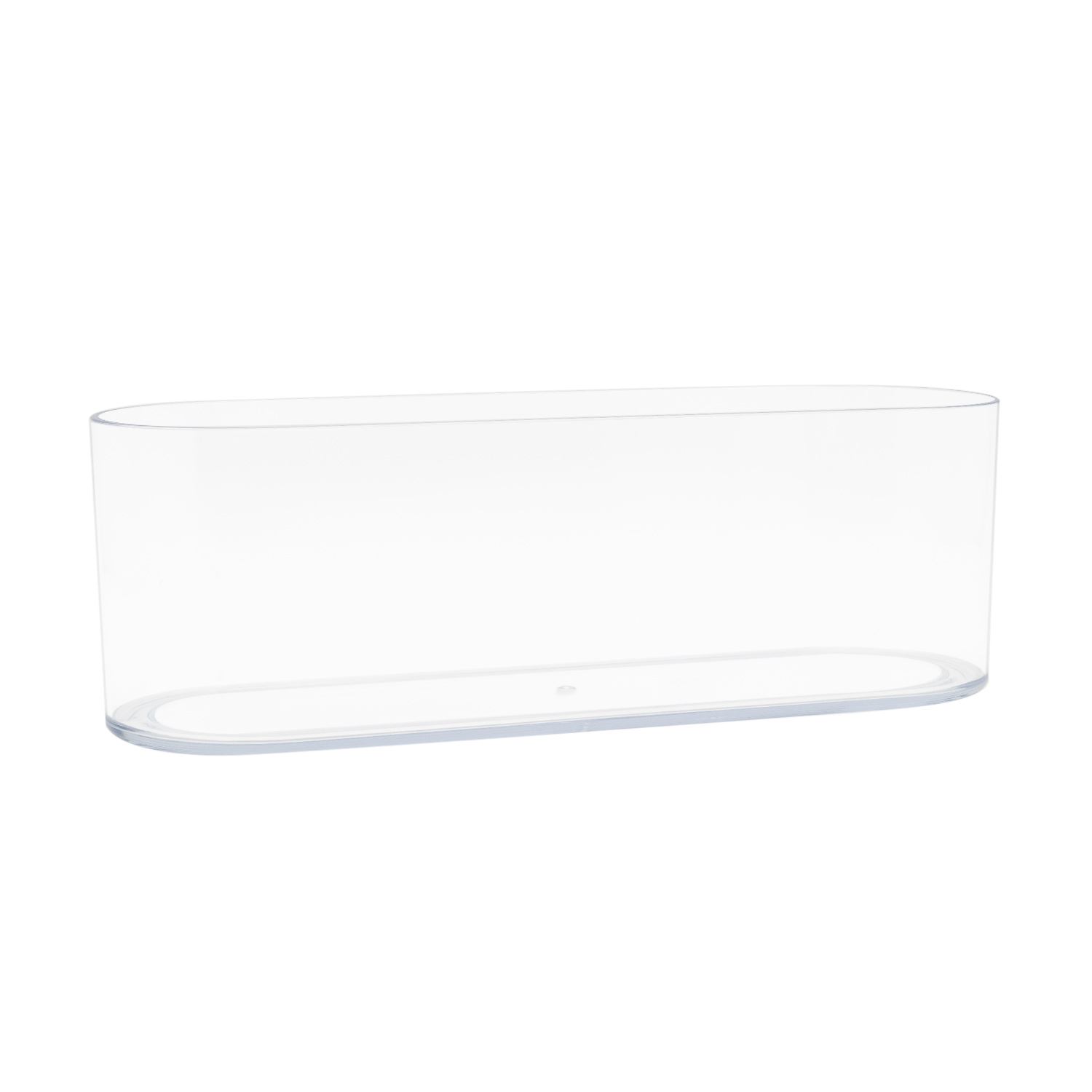 Oval Glass Vase  Clear 